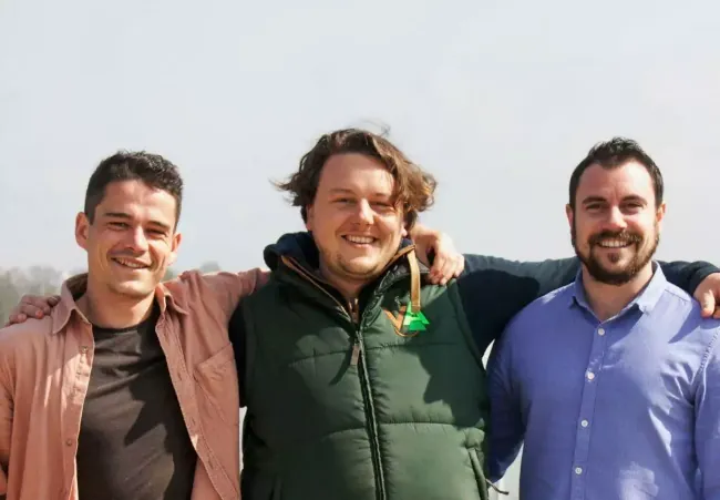 Théo Saint-Martin, Alexandre Foulon et Alexandre Bocage les 3 fondateurs de la startup de biostimulants à base de lombricompost.