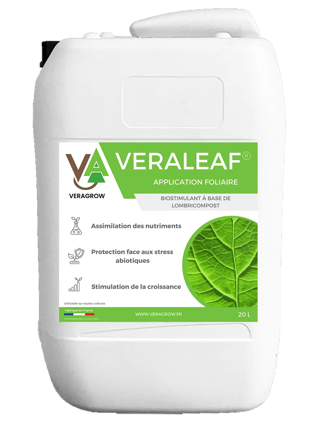 Bidon de 20L du biostimulant foliare Veraleaf