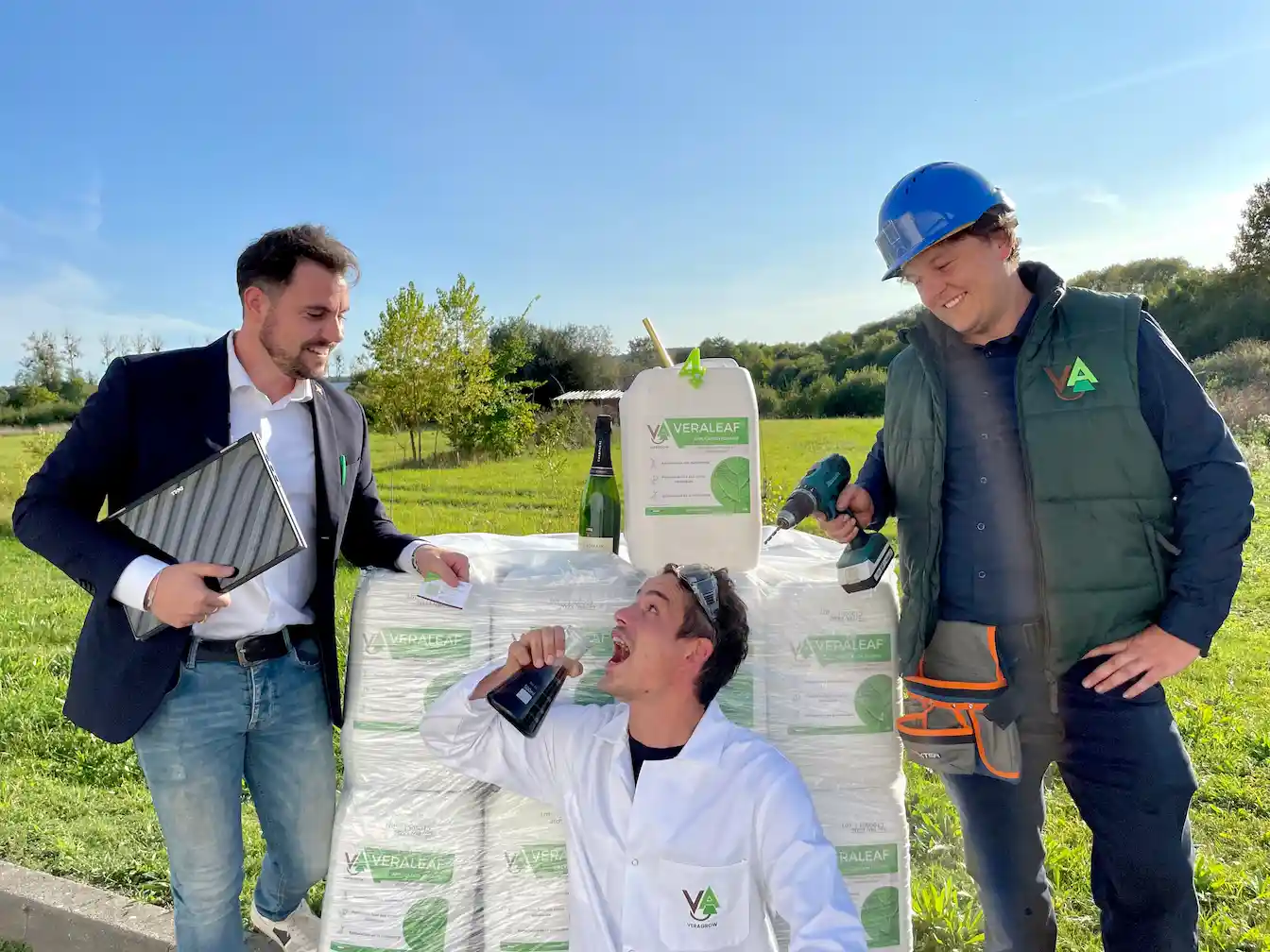 Alexandre Bocage, Théo Saint-Martin et Alexandre Foulon; fondateurs de Veragrow. Fêtent les 4 ans de la Start Up Rouennaise