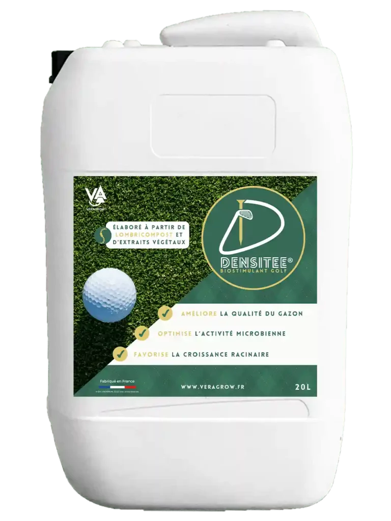 Bidon de 20L du biostimulant Densitee spécial gazon pour golf