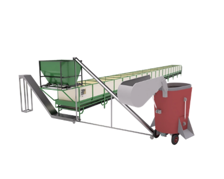 Ligne de lombricompostage à flux continu Veragrow destinée aux industriel.